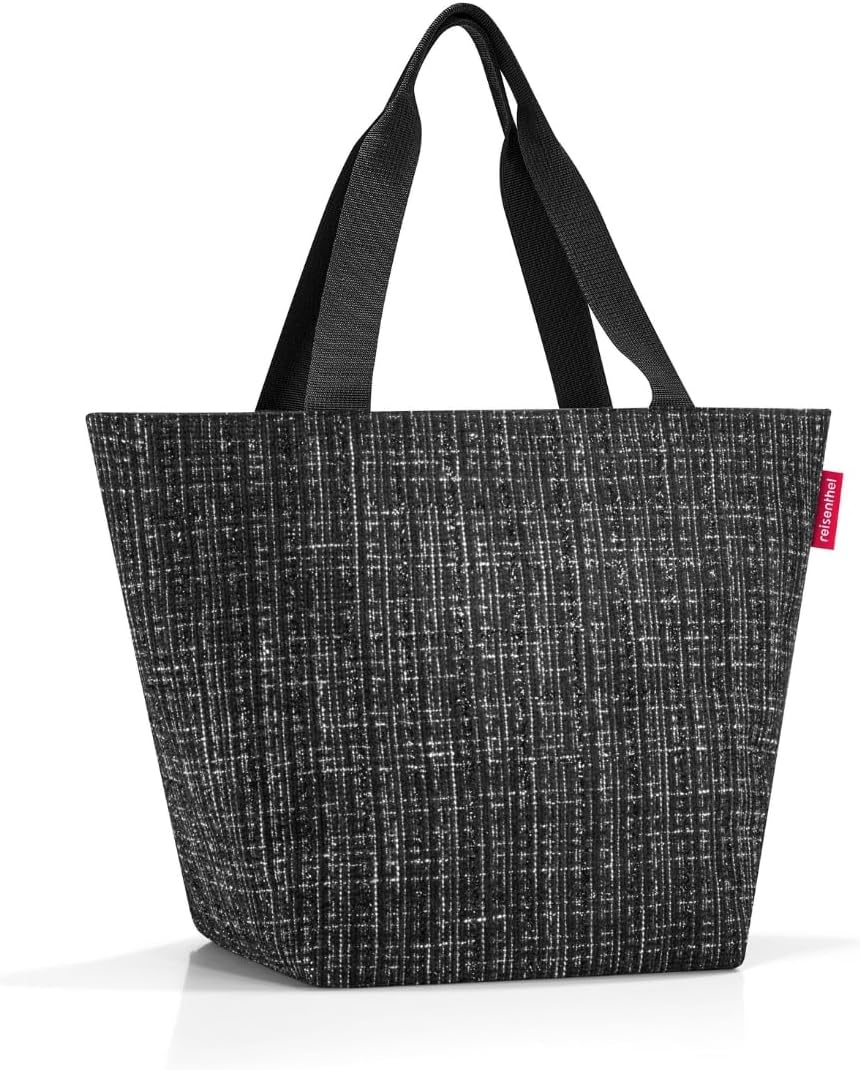 reisenthel shopper bouclé black – Geräumige Shopping Bag und edle Handtasche in einem – Aus wasserab