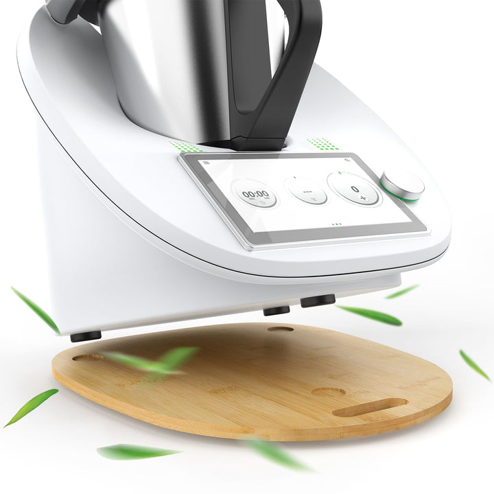 Siegvoll Gleitbrett für Thermomix TM6 TM5 aus Bambus, Schnelles Bewegen Rollbrett für Thermomix Vorw