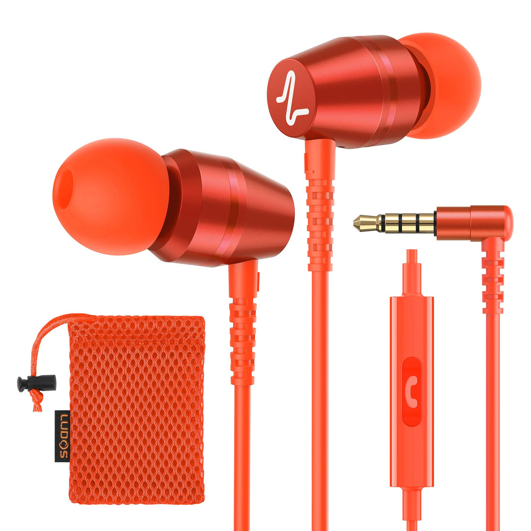 LUDOS OMNITONE Kopfhörer In Ear Kopfhörer mit Kabel und Mikrofon, 5 Jahre Garantie, In Ear Ohrhörer,