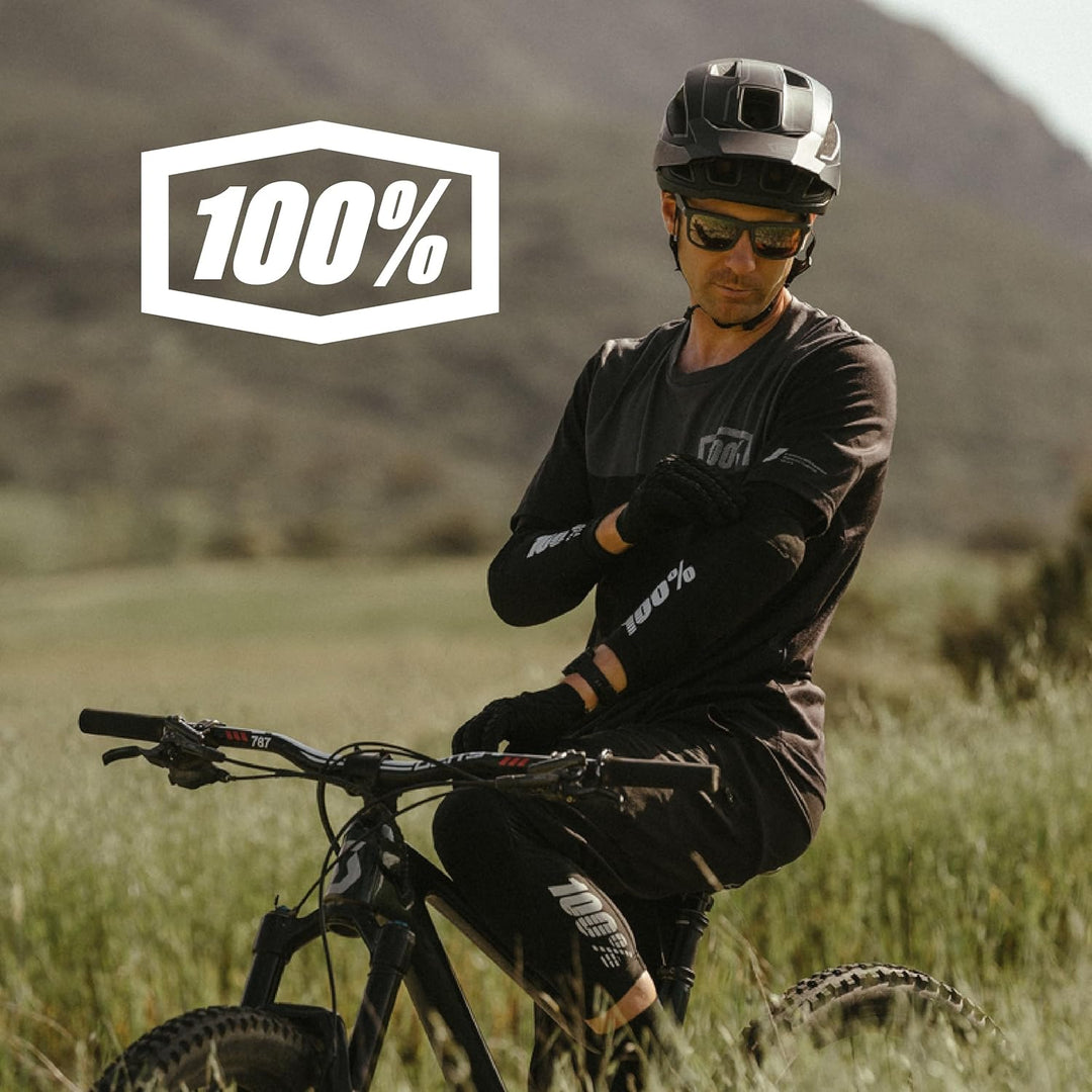100% PROTECCIONES Schwarz (Teratec Elbow Guards Black) -L Ellenbogenschützer, ESTANDAR