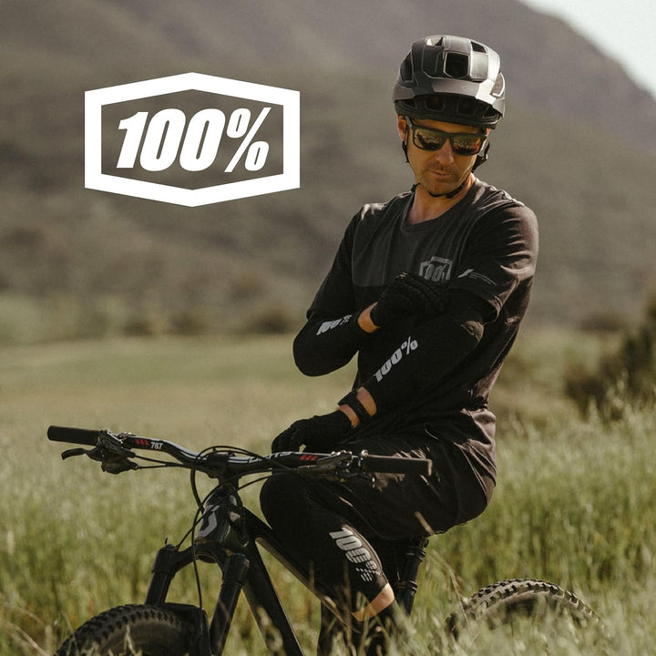 100% PROTECCIONES Schwarz (Teratec Elbow Guards Black) -L Ellenbogenschützer, ESTANDAR