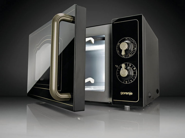 Gorenje MO 4250 CLB Stand-Mikrowelle mit Grillfunktion / 700 W / Garraum 20 L / matt-schwarz / Class