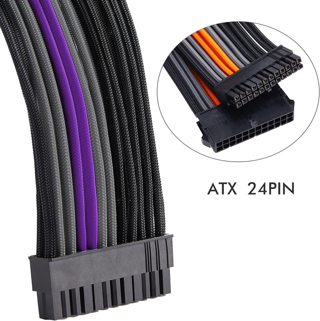 Formulamod Verlängerungskabel für Netzteil, 18 AWG (1) ATX 24P, (2) EPS 8-P+ (3) PCI-E8-P, mit Kämme