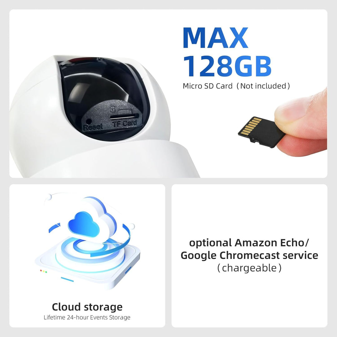 XNY 2MP Tuya Smart Life Sicherheit Kamera, 1080P HD Pan Tilt WLAN Haus Überwachungskamera, Zwei-Wege