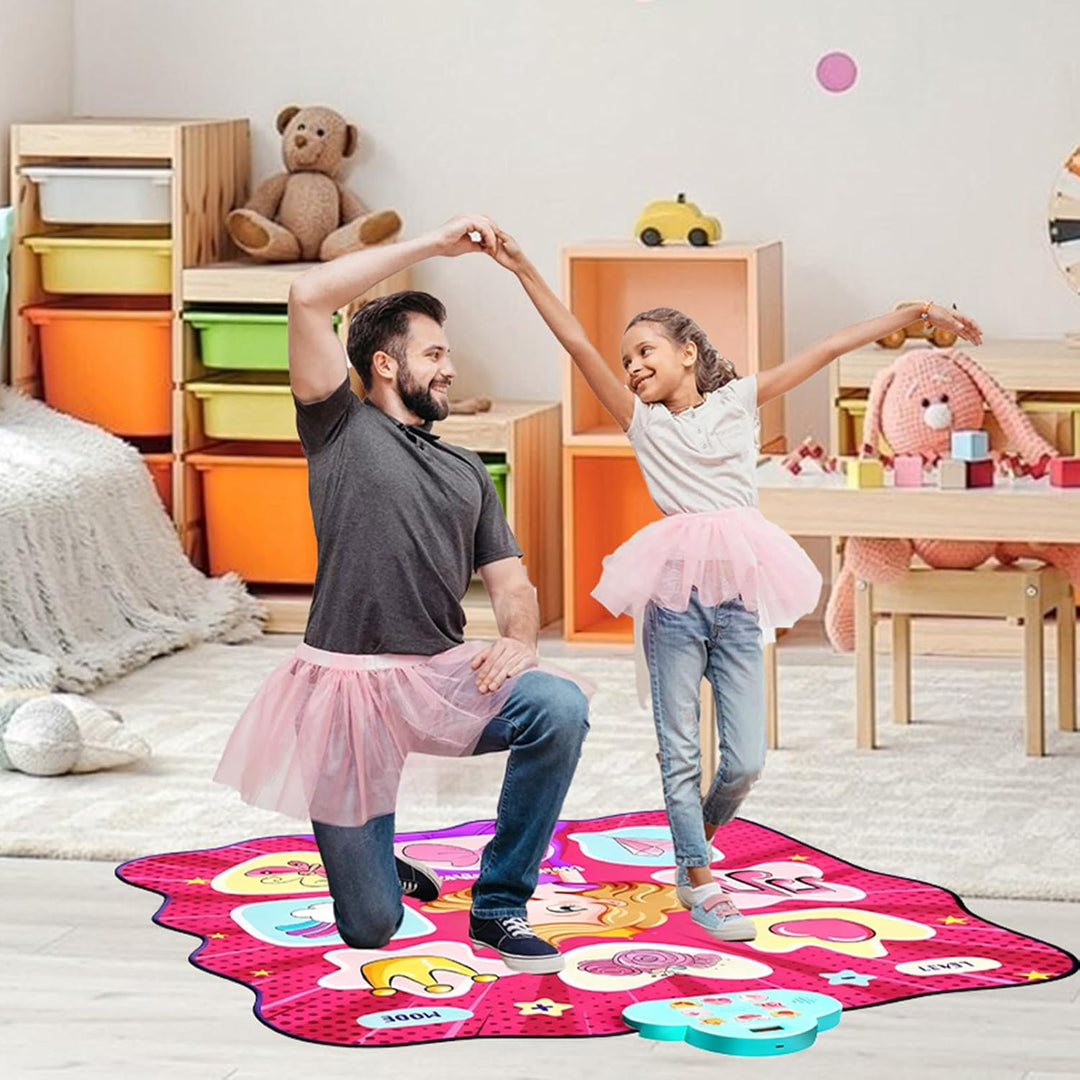GuKKK Tanzmatte Spielzeug Mädchen Geschenk Kabelloses Bluetooth Elektronisches Tanzspiel mit 4 Spiel