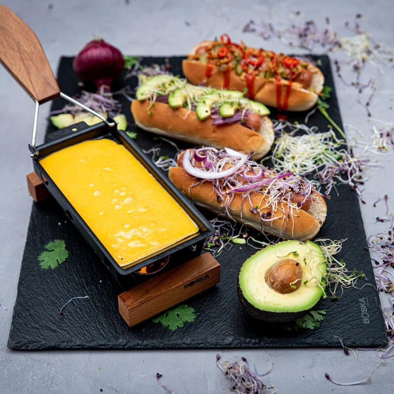 Boska Raclette 2 Personen Vienna - Mini raclette für Zwei Teelichter - Functional Design Dunkles Hol