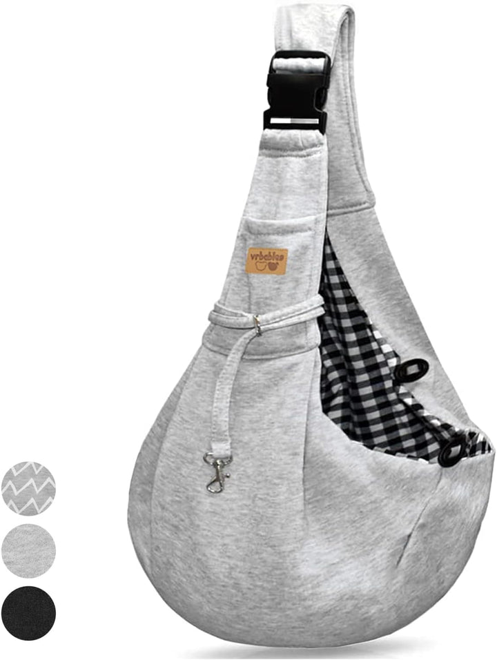 vrbabies Hundetrage für kleine Hunde, freihändig, atmungsaktiv, wendbar, verstellbar, aus Baumwolle,