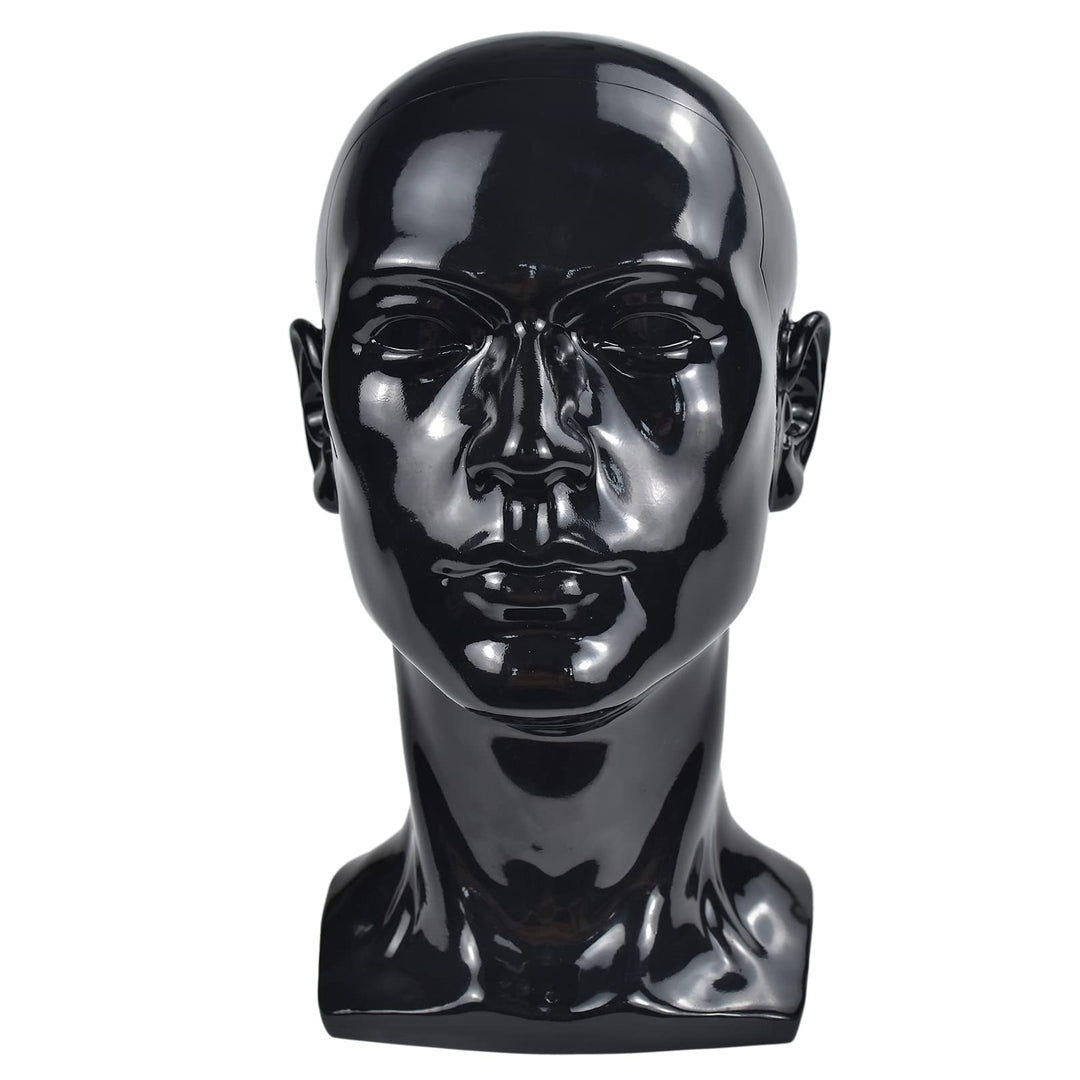Professioneller Mannequin-Kopf, schwarz, gl?nzend, für Headset, Kopfh?rer, Spielkonsole, Hüte, Perüc