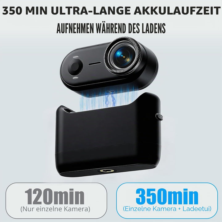 OBEST Action Cam 4K 30FPS Wasserdicht 10m WiFi Action Kamera 64GB Mini Bodycam Körperkamera Bildstab