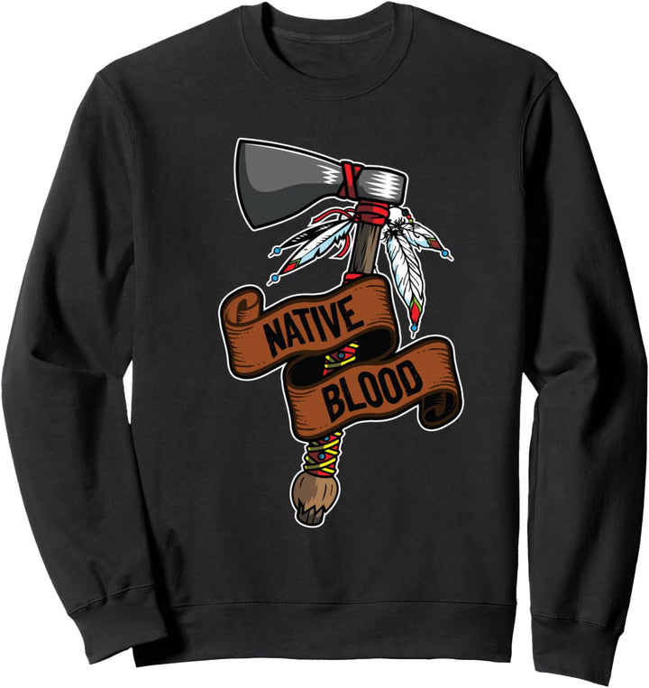 Native American Feathers Axe Men Women Sweatshirt