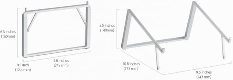 Rain Design mBar Pro+ Foldable Laptop Stand - Silver mBar Pro+ Silber, mBar Pro+ Silber