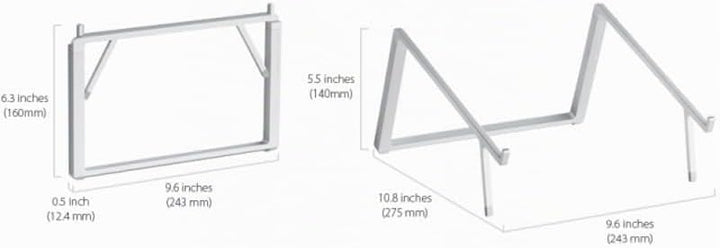 Rain Design mBar Pro+ Foldable Laptop Stand - Silver mBar Pro+ Silber, mBar Pro+ Silber