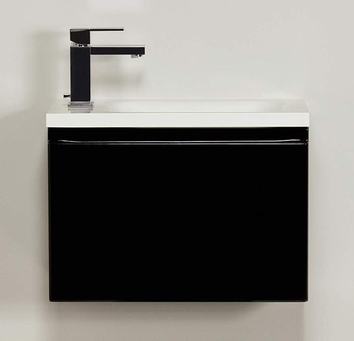 Quentis Badmöbel | Gäste-WC Möbel FAROS, Breite 50 cm, Waschplatzset 2-teilig, Waschbecken und Unter