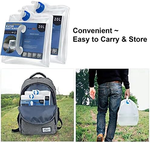 RISEPRO Faltbarer Wasserbehälter mit Zapfhahn, BPA-freier Wasseraufbewahrungskrug Wasserflasche für
