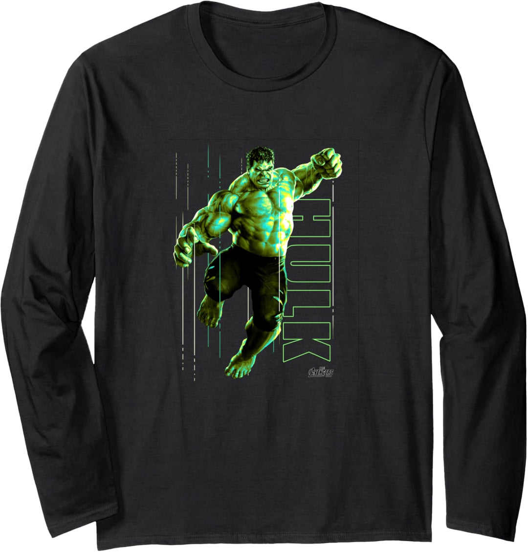 Marvel Infinity War Incredible Hulk Jump Smash Langarmshirt