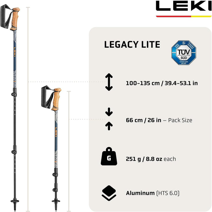 LEKI Legacy Lite Stöcke orange-denimblue-light anthracite 100 - 135 cm, orange-denimblue-light anthr
