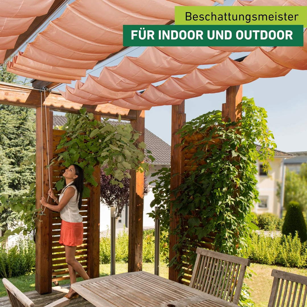 Windhager Sonnensegel für Seilspanntechnik, Wintergarten und Terrassen Beschattung, Seilspannmarkise