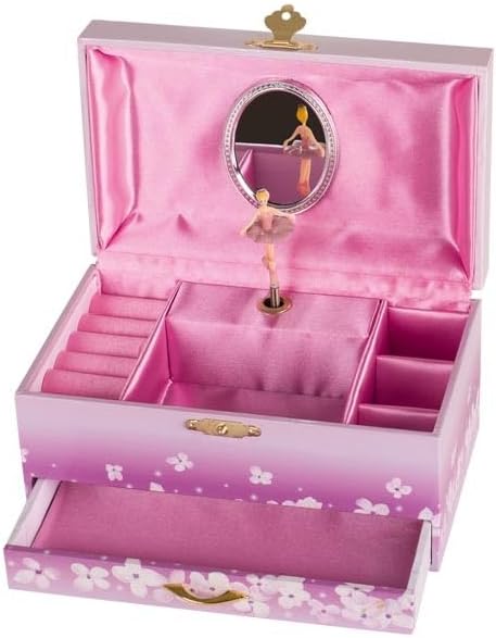 Goki 15545 Musikspieldose "Ballerina" Melodie Schwanensee, rosa