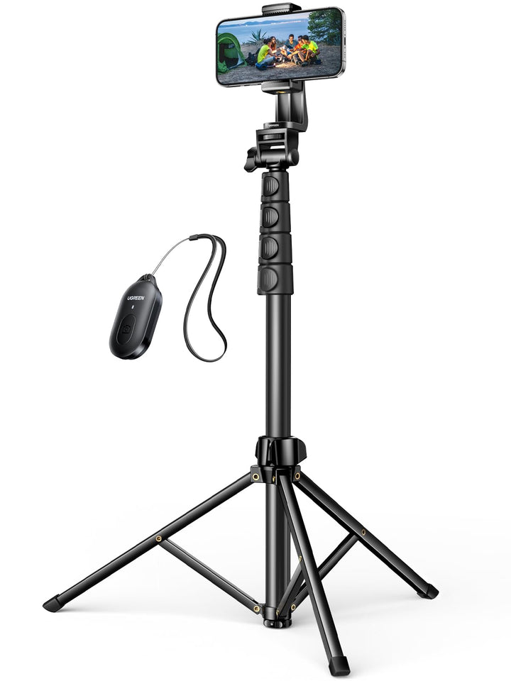 UGREEN Handy Stativ 170cm Stabil und Tragbar Handy Ständer mit Bluetooth Fernbedienung, Smartphone S