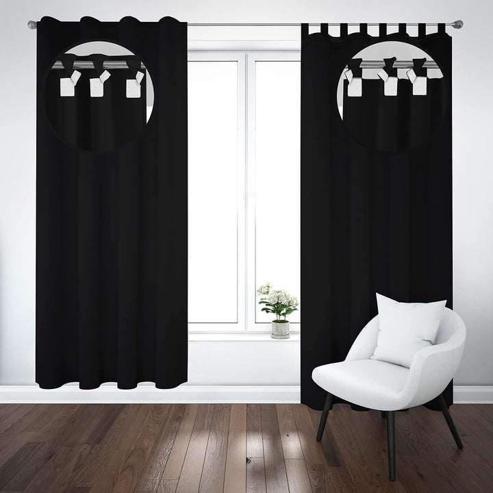 Ferocity Vorhang mit Schlaufen Klettverschluss 1 Stück 250 H x 145 B cm Blickdichte Gardinen Fenster