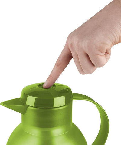 Emsa Samba Isolierkanne 505763 | 1 Liter | Quick Press Verschluss | 100% dicht | 12h heiss, 24h kalt