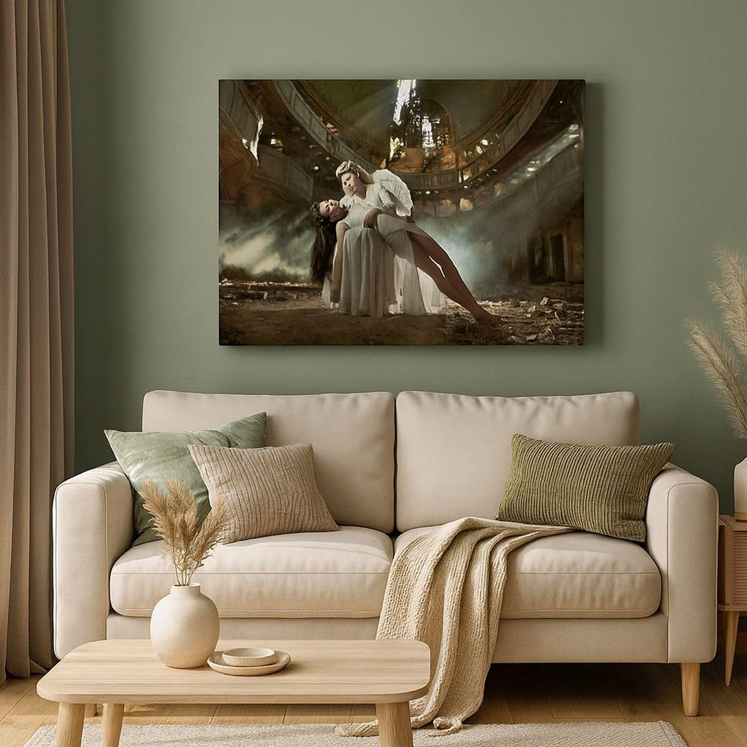 ARTTOR Bilder auf Leinwand Engel Frau Theater Oper Leinwandbild 70x50cm Wandbilder Dekoration Wohnzi