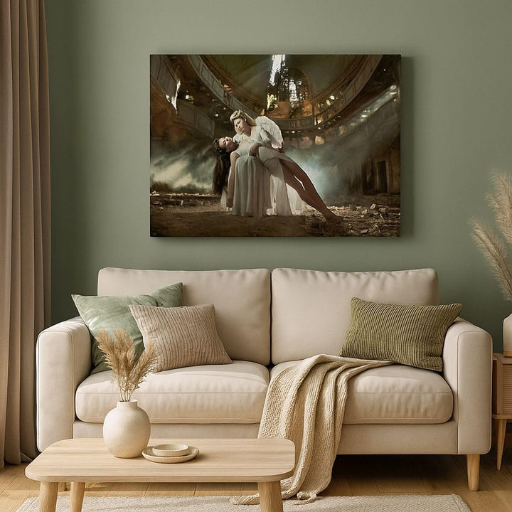 ARTTOR Bilder auf Leinwand Engel Frau Theater Oper Leinwandbild 70x50cm Wandbilder Dekoration Wohnzi