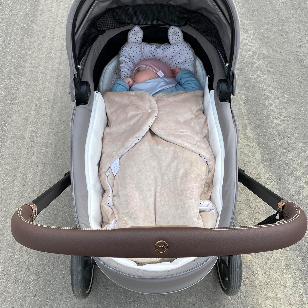 Einschlagdecke Babyschale - Kinderwagen Decke - Babyschale Decke - Bamboo Babydecke für Autositz - B