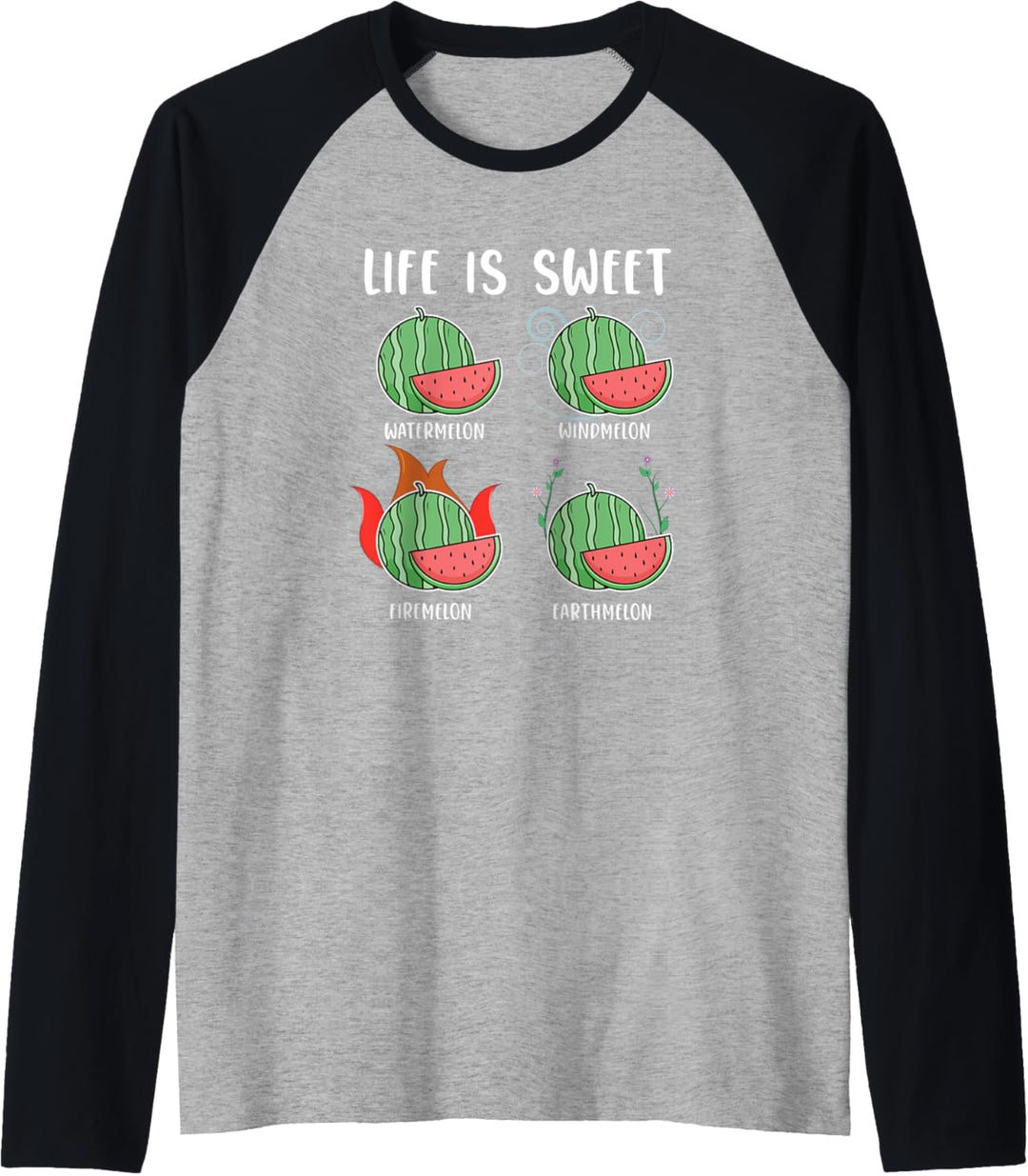 Melone Sommer Urlaub - Wassermelone Raglan