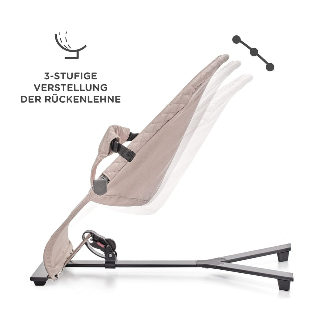Kinderkraft Babywippe MIMI, Spielbügel mit 2 Spielzeuge, verstellbare Rückenlehne, Weiches Material,