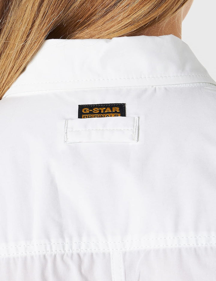 G Star RAW Damen Officer Boyfriend Hemd Shirts Weiss (White D21887-4481-110) L, Weiss (White D21887-