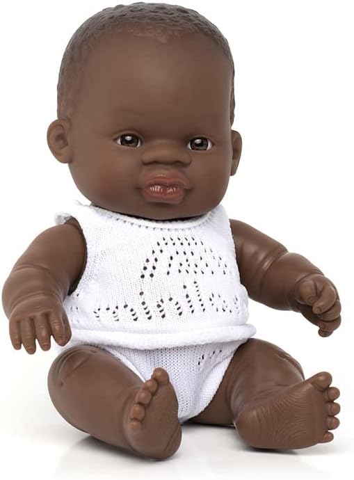 Miniland 31123 - Baby (afrikanischer Junge) 21 cm AFRIKANISCHER JUNGE21cm, AFRIKANISCHER JUNGE21cm