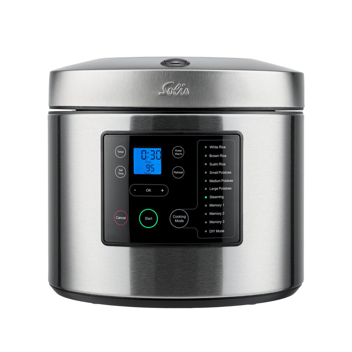 Solis Rice & Potato Cooker 8161 - Kartoffel- und Reiskocher - Dampfgarer mit Timerfunktion - 7 Progr