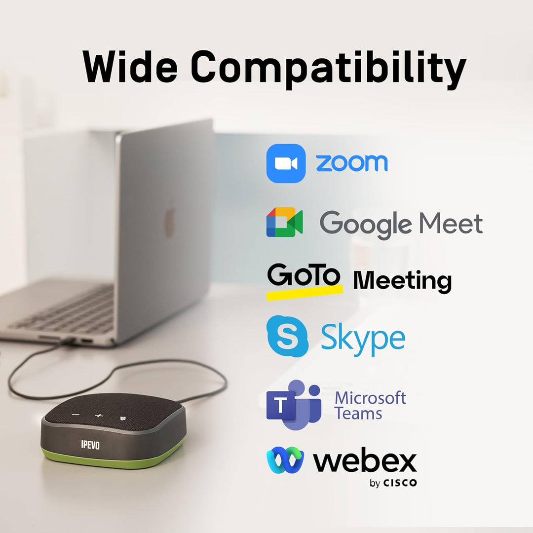 Ipevo VC-A10 USB Tragbare Freisprecheinrichtung, Konferenzen, Videoanrufe, Online-Meetings, Hybrid-A