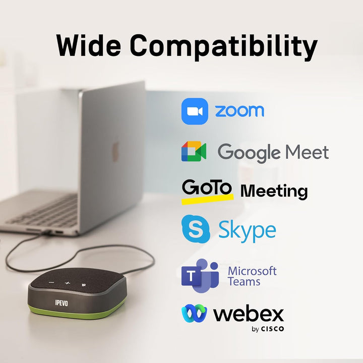 Ipevo VC-A10 USB Tragbare Freisprecheinrichtung, Konferenzen, Videoanrufe, Online-Meetings, Hybrid-A