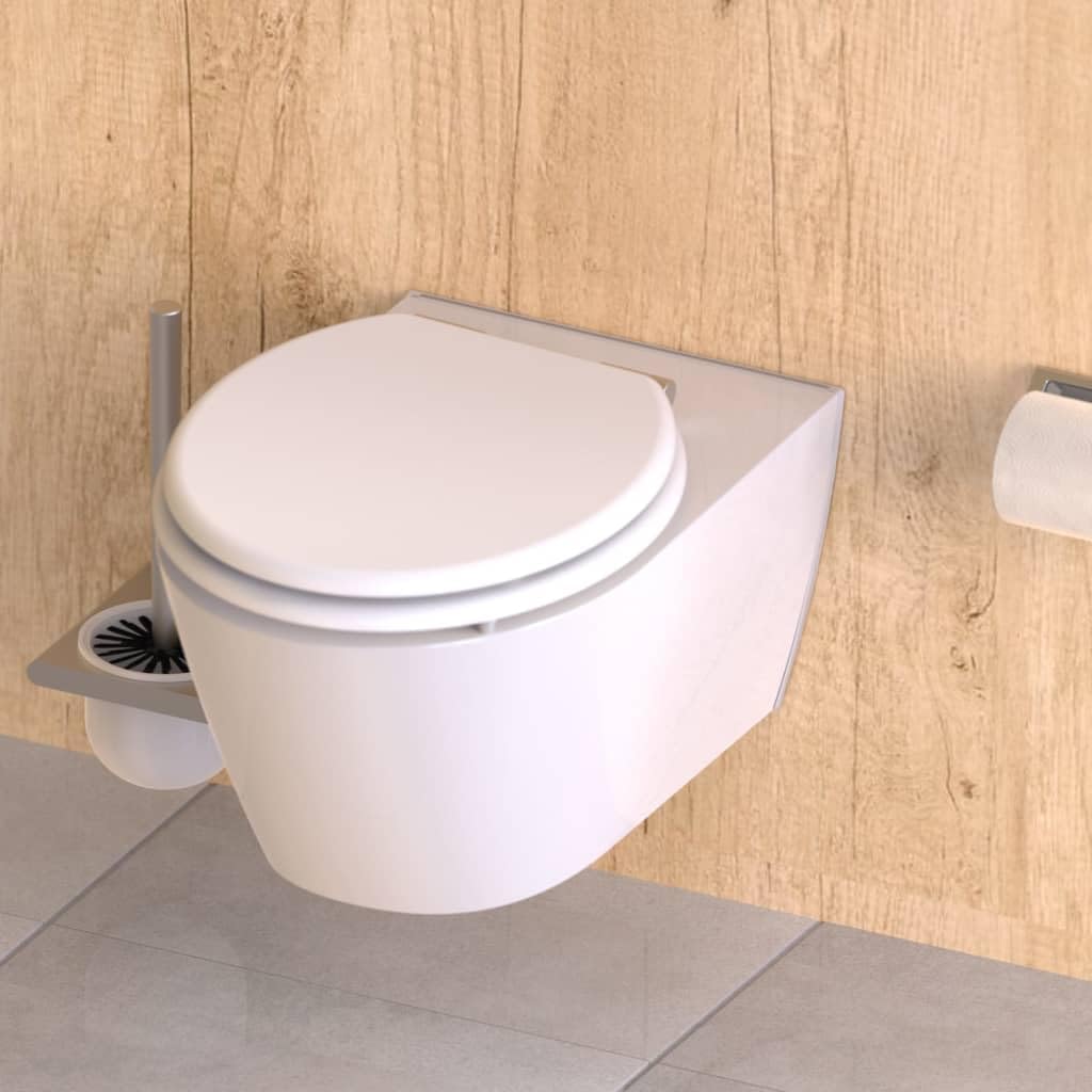 SCHÜTTE WC-Sitz Holzkern, Toilettensitz mit Absenkautomatik, passend für alle handelsüblichen WC-Bec