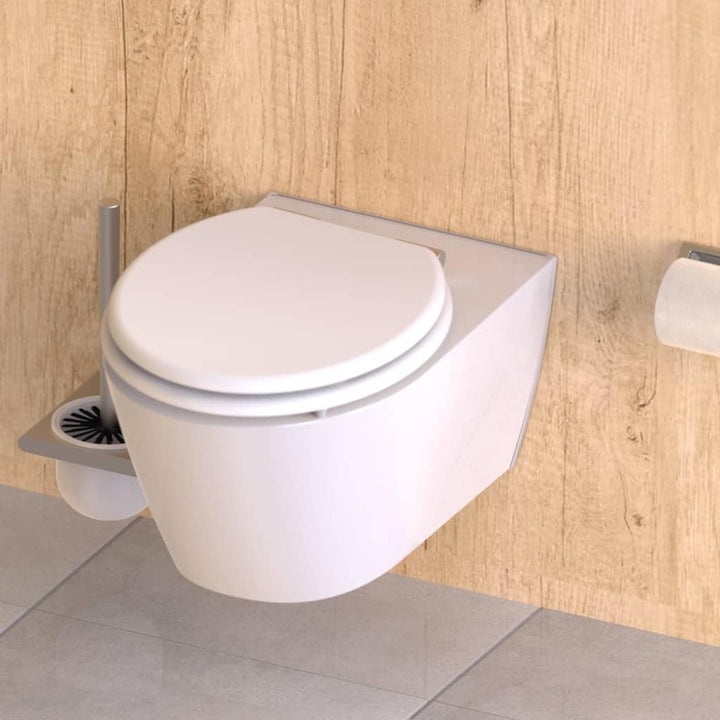 SCHÜTTE WC-Sitz Holzkern, Toilettensitz mit Absenkautomatik, passend für alle handelsüblichen WC-Bec