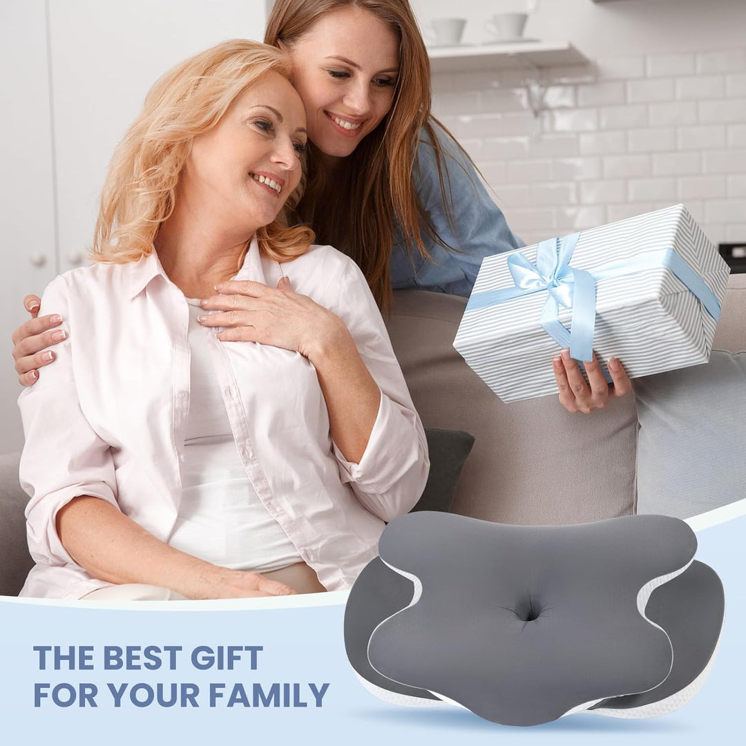 A-Pce Nackenstützkissen aus Memory Foam – 2-in-1 Höhenwahl (12/14 cm), Ergonomisches Kissen für Seit