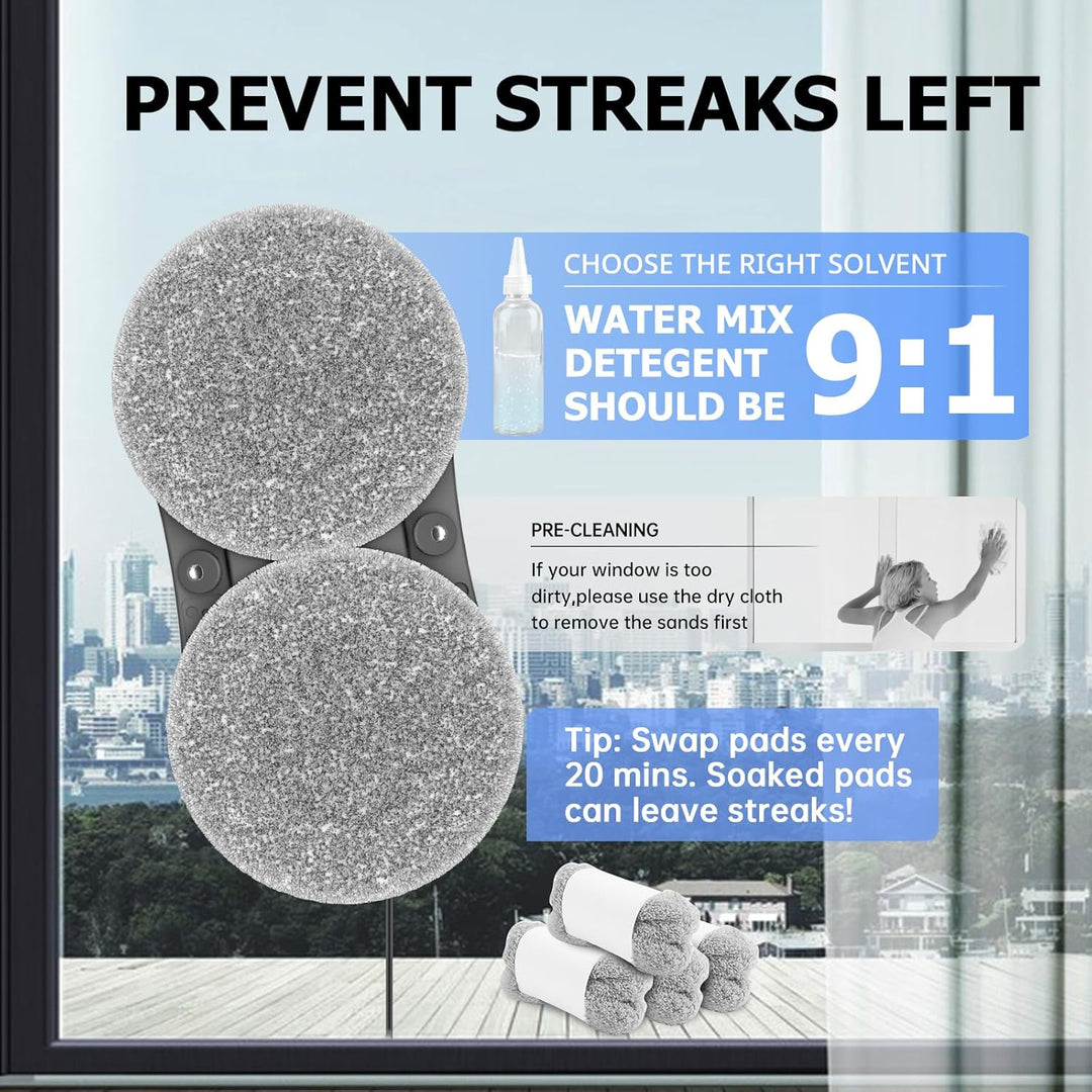 3500Pa Fensterputzroboter, Wenig Lärm Fensterroboter mit Sprühfunktion,Fensterreiniger Roboter Elekt