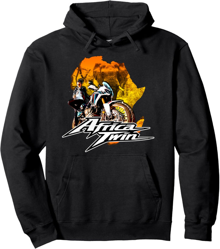 Africa Touring Twin Motorrad Natur Frau Pullover Hoodie