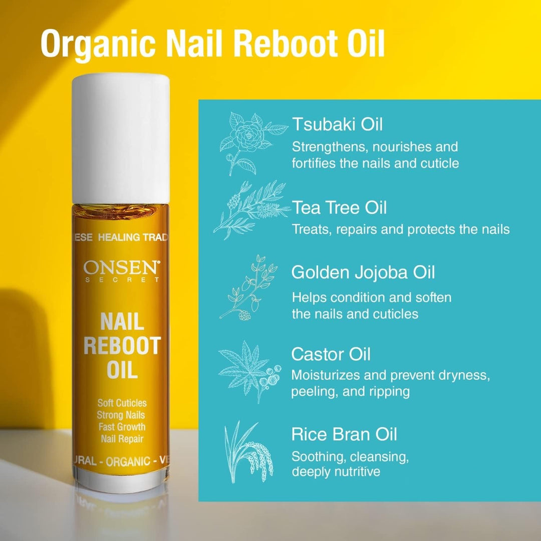 Onsen Secret - Behandlung für beschädigte Nägel - Natürliche Nagelpflege &amp; Nagelhautreparatur - Sich