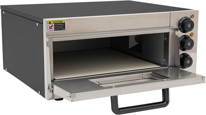 Pizzaofen, CW-PZ1 2000W Kommerzieller Elektrischer Pizzaofen Edelstahl Pizza Ofen Temperatur bis 50-