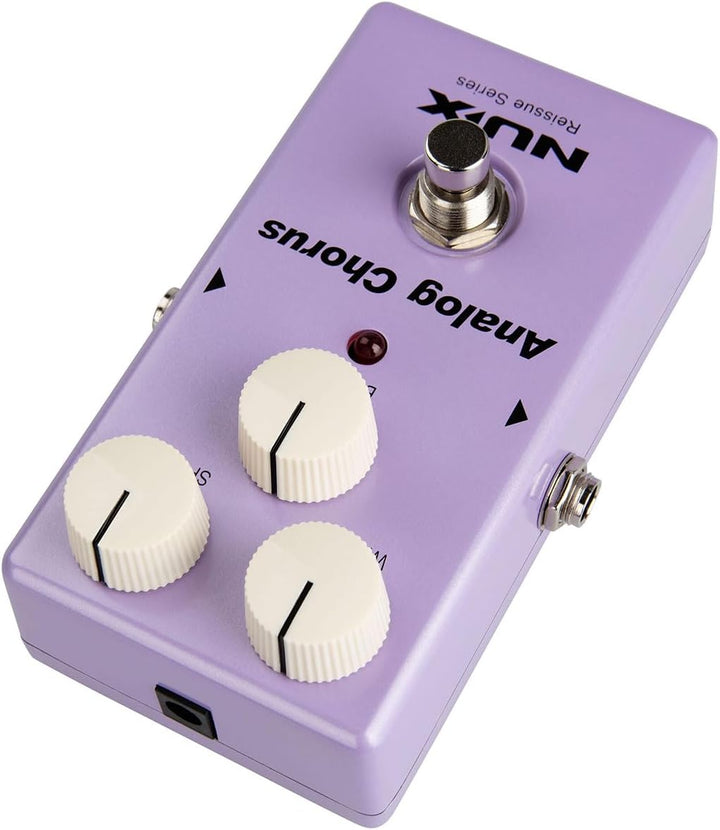 Nux Analog Chorus Pedal, E-Gitarren Effektpedal (Effektsteuerung mit Reglern für Breite, Geschwindig