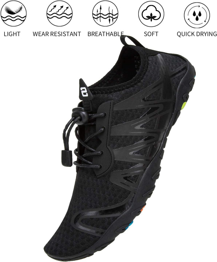 Strandschuhe Damen Herren Wasserschuhe Badeschuhe Unisex Atmungsaktiv Leicht Barfussschuhe rutschfes