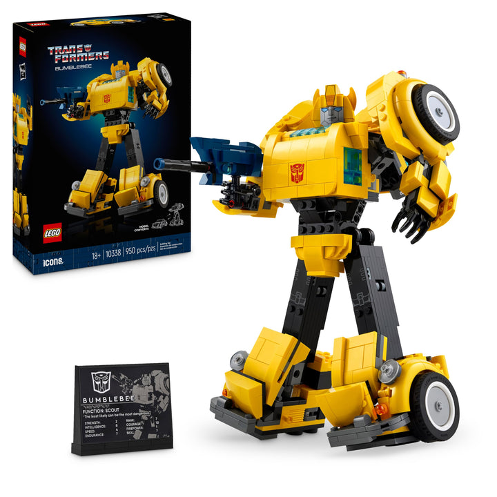 LEGO Icons Transformers Bumblebee, Roboter-Actionfigur für Erwachsene zum Sammeln, Bauset zum Film f