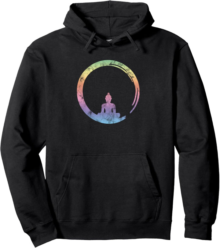 Enso, Zen, Kreis, Buddha Meditation Japan Kalligrafie Yoga, Pullover Hoodie