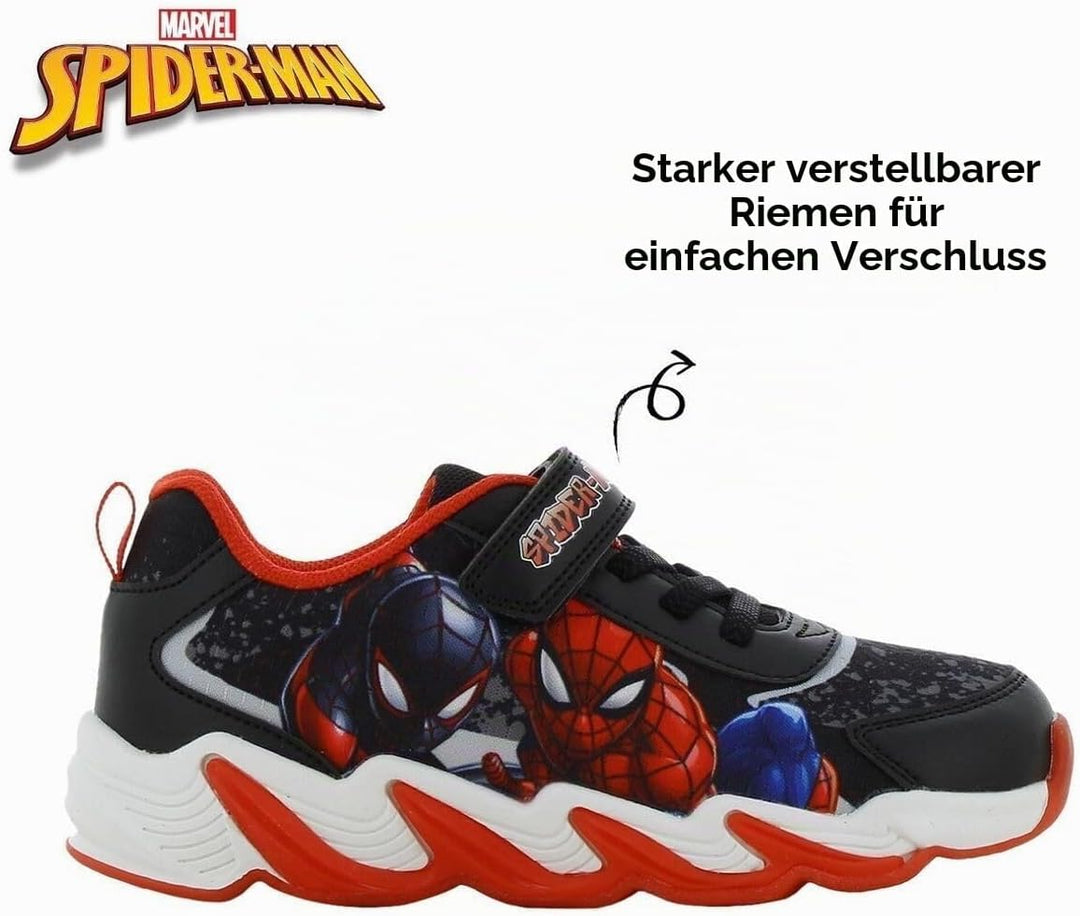 Leomil Paw Patrol Blinkschuhe Schuhe Jungen, Ideal for Schule und Freizeit 26 EU Schwarz Rot 805, 26