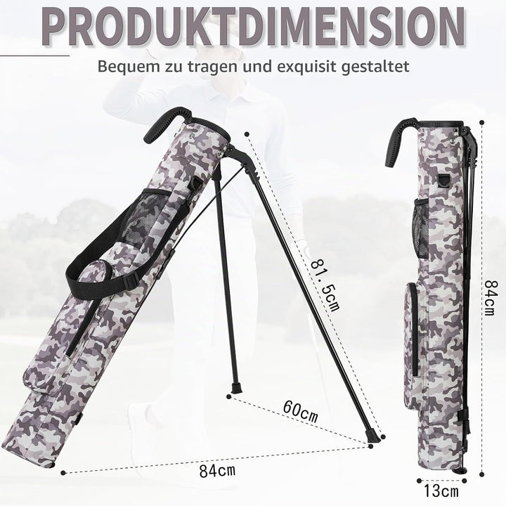 OUUTMEE Kleine Golftasche, Schlägerkoffer, Golf-Selbstständer, Schlägerkoffer und grosse Tasche, Ult