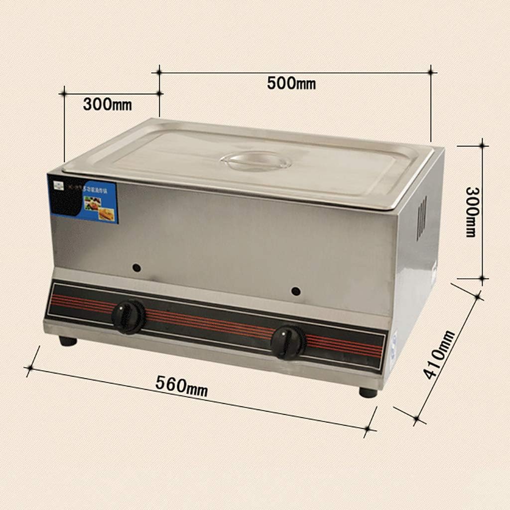 Deep Fryer Gas Fritteuse 22L Doppel-Zylinder-grosse Kapazitäts-Friteuse Edelstahl Material Infrarot-