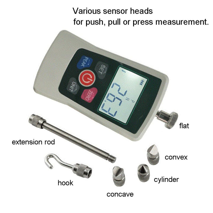 AMF 500N Digitaler Kraftmesser, Tragbares Push-Pull-Messgerät-Tester Digitales Kraftmessgerät mit 3